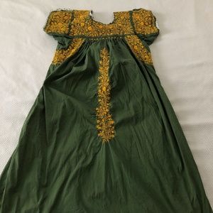 Vintage Flight of Fancy Mexican Embroidered Dress